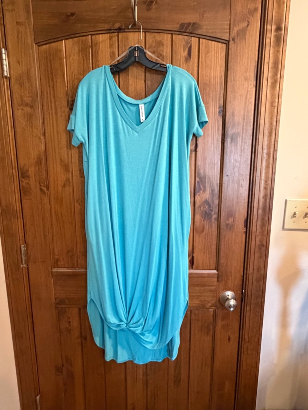 Zenana Outfitters Teal V-Neck Maxi Dress